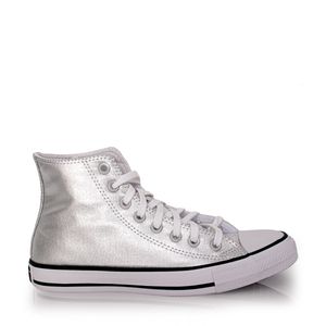 Tênis Converse All Star Chuck Taylor Prata Puro Branco Preto CT26100002