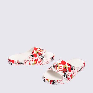 Melissa Free Print Slide + Mickey And Friends Branco Vermelho 35923