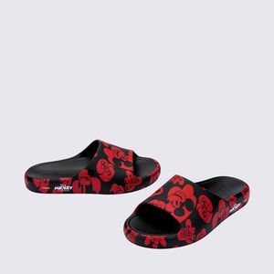 Melissa Free Print Slide + Mickey And Friends Preto Vermelho 35923