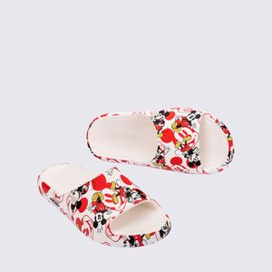 Mini Melissa Free Print Slide + Mickey And Friends Infantil Branco Vermelho 35934