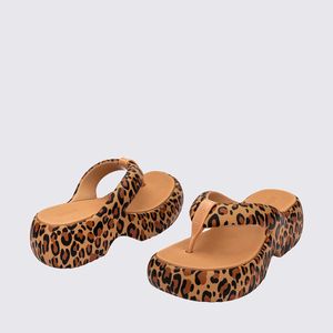 Melissa Free Fuzzy Printed Platform Bege Preto 35995