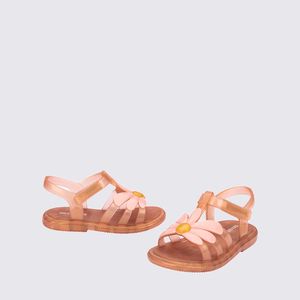 Mini Melissa Hip Bloomy Baby Marrom Perolado Rosa 35902