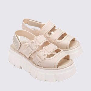 Melissa Rebel Sandal Bege Branco 35830