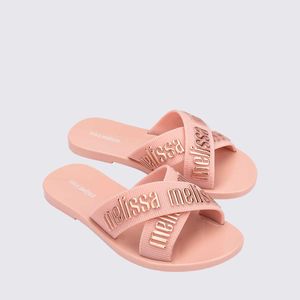 Mini Melissa M-Lover Slide Infantil Rosa Glitter 35968