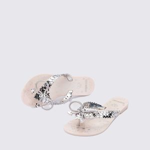 Mini Melissa Harmonic Chrome + Disney 100 Infantil Branco Prata 35753