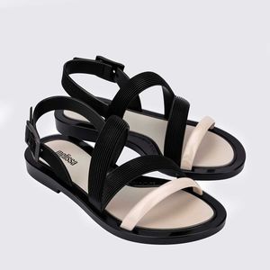 Melissa Warm Sandal Preto Bege Metalizado 35871