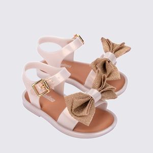 Mini Melissa Mar Sandal Sweet Baby Bege Leitoso Marrom 35873