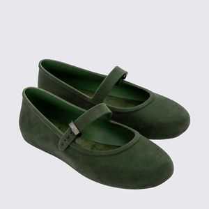 Melissa Soft Ballerina Velvet Verde 35941