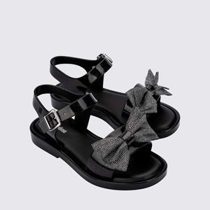 Mini Melissa Mar Sandal Sweet Infantil Preto Glitter 35874