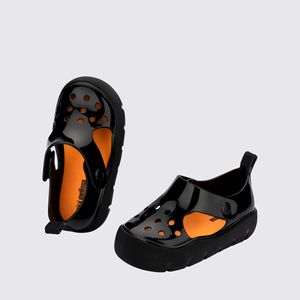 Mini Melissa Bowie Baby Preto Laranja 35889