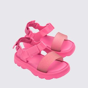 Mini Melissa Kick Off Sandal Baby Rosa Glitter 35935