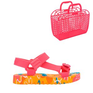 Mini Melissa + Bolsa Playtime Infantil Amarelo Rosa 35691