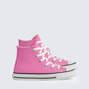 Tênis Converse Chuck Taylor All Star Infantil Rosa Cru Preto CK00040006