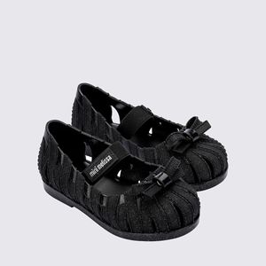 Mini Melissa M Lover Ballerina Baby Preto Glitter 35956