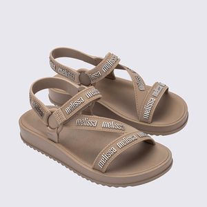 Melissa Stripes M Lover Bege Prata 35963