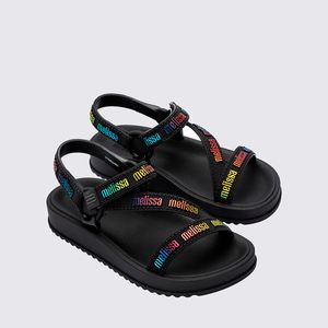 Mini Melissa Stripes M Lover Infantil Preto 35958