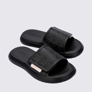 Melissa Free Fuzzy Slide Preto 35867