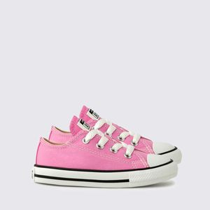 Tênis Converse Chuck Taylor All Star Infantil Rosa Cru Preto CK00010006