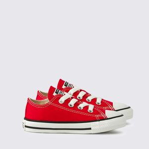 Tênis Converse Chuck Taylor All Star Infantil Vermelho Cru Preto CK00010004