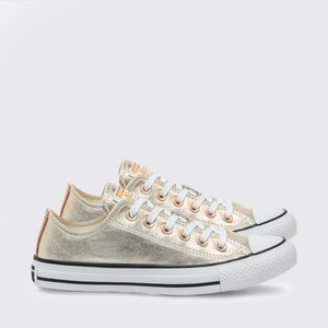 Tênis Converse All Star Chuck Taylor Ouro Branco Preto CT26110001