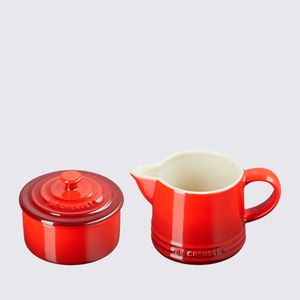 Set 1 Creme e 1 Açúcar Le Creuset Vermelho