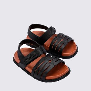 Mini Melissa Kaiteki Sandal Baby Preto Marrom 35948