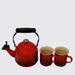 Kit Chaleira Demi + 2 Canecas Seattle Le Creuset Vermelho