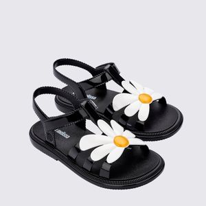 Mini Melissa Hip Bloomy Infantil Preto Branco 36188