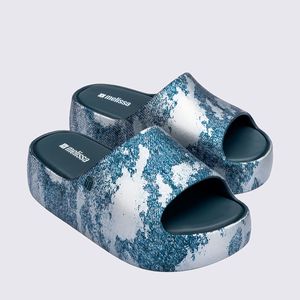 Melissa Free Platform Slide Denim Azul Jeans 36149