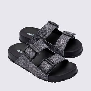 Melissa Cozy M Lover Slide Denim Preto Jeans 36146