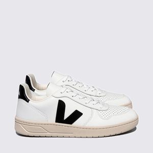 Tênis Veja V-10 Leather White Black VX0200005