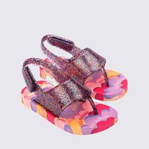 Mini Melissa Flipflop Shiny Baby Amarelo Glitter 36014