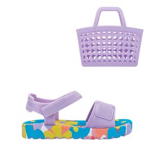 Mini Melissa + Bolsa Imagine Infantil Lilás Azul 35979