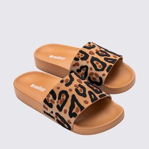 Melissa Animal Print Slide Bege Preto 36097