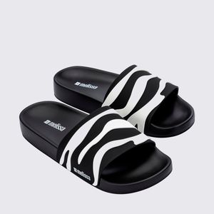 Melissa Animal Print Slide Preto Branco 36097