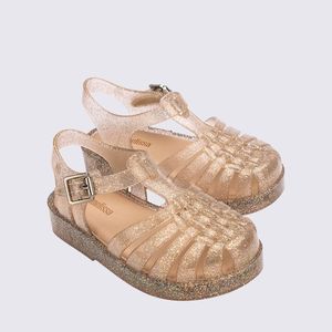 Mini Melissa Possession Shiny Baby Bege Glitter Prata 33522