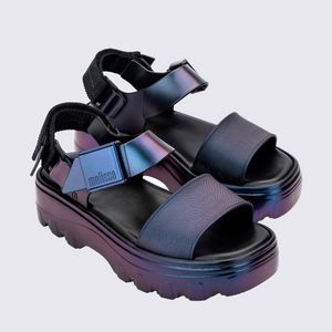 Melissa Kick Off Sandal Metallic Azul Camaleão 36081