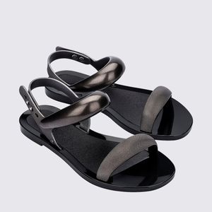 Melissa Eclipse Sandal Preto Prata 35999