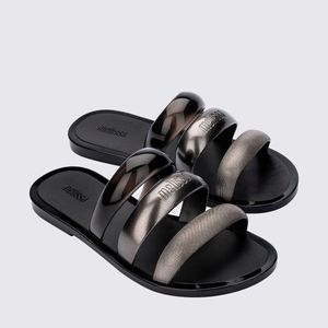 Melissa Eclipse Slide Prata Preto 35998