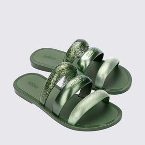 Melissa Eclipse Slide Glitter Verde 35998