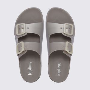 Chinelo Kipling Flat Prata 120008EL