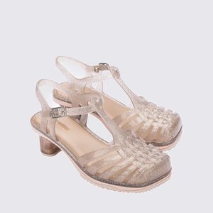 Mini Melissa Vixen Infantil Bege Glitter 35783