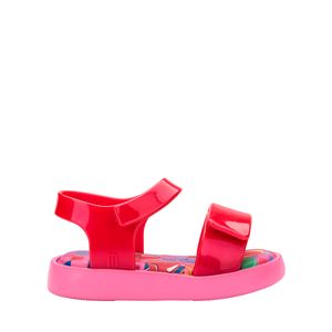 Mini Melissa Jump Print Baby Rosa Vermelho Perolado 33663