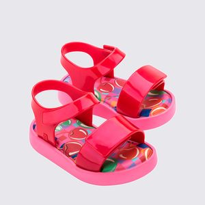 Mini Melissa Jump Print Baby Rosa Vermelho Perolado 33663