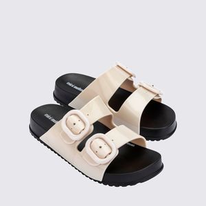 Mini Melissa Cozy Slide Infantil Preto Bege 35685