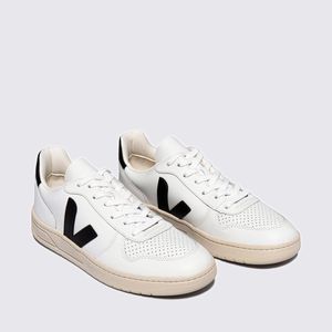 Tênis Veja V-10 Leather White Black VX0200005