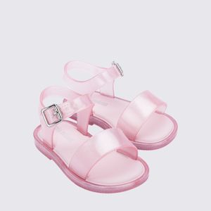 Mini Melissa Mar Sandal IV Baby Rosa Perolado Glitter 32633