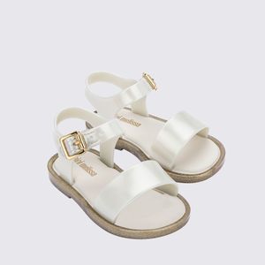 Mini Melissa Mar Sandal IV Baby Branco Cintilante Glitter 32633