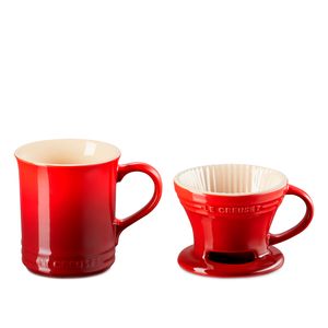 Set Coador e Caneca Seattle Le Creuset Vermelho 400 ML