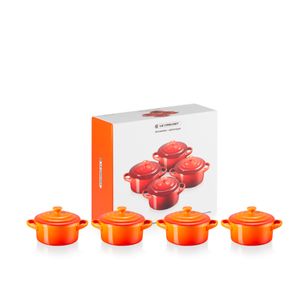 Set 04 Mini Cocotte Le Creuset Laranja